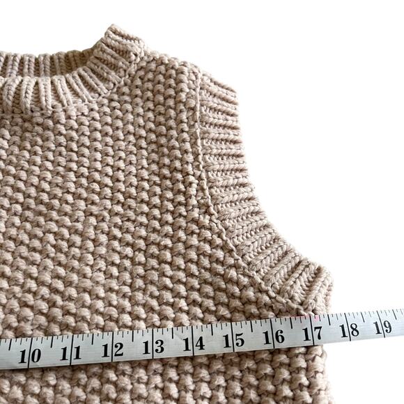 H&M Blush Pink Chunky Knit Sleeveless Sweater Vest Size Small Excellent - Picture 4 of 6